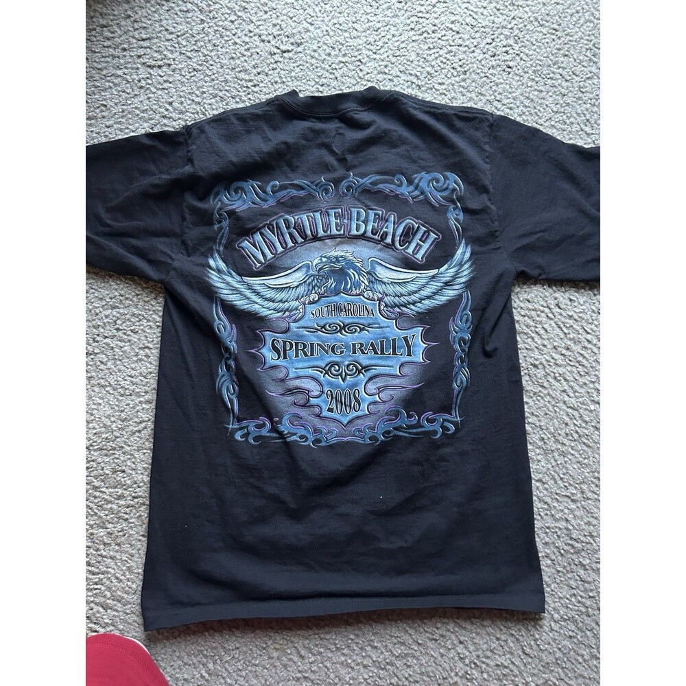 Myrtle Beach South Carolina Bike Rally 2014 Biker Tshirt Size MED Gildan Tag